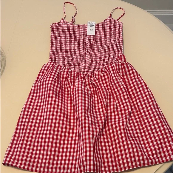 Abercrombie & Fitch Dipped-Waist Smocked Mini Dress - Picture 2 of 4